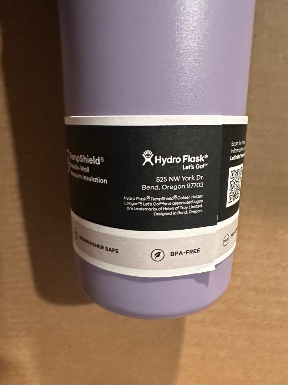 Hydro Flask Stainless Steel Lavender Bottle with Black Flex Sip Lid - Picture 2 of 5